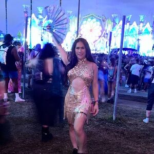 Yello gold stones dress glamorous and beautiful